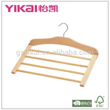 2015space saving trousers totally wooden hanger with 4tiers of round bar